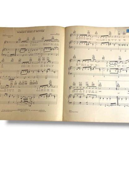 1977 Nobody Does it Better Sheet Music The Spy Who Loved Me Carly Simon