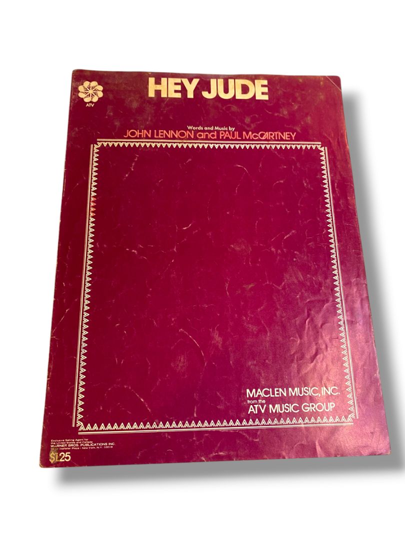 1968 Hey Jude Sheet Music John Lennon and Paul McCartney Maclen Music Inc