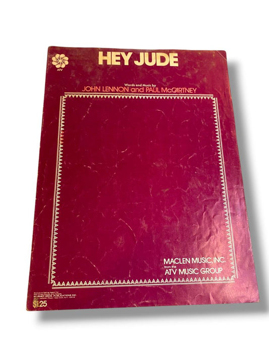 1968 Hey Jude Sheet Music John Lennon and Paul McCartney Maclen Music Inc