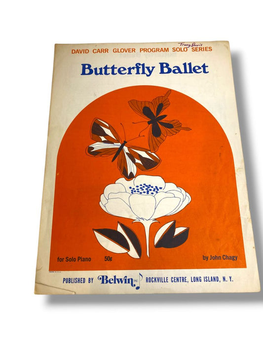 1969 Butterfly Ballet Sheet Music John Chagy Carr Glover Program Solo Series