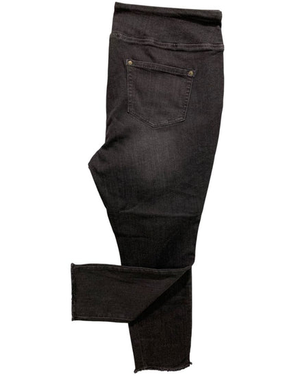 Size 20WP Belle by Kim Gravel Black Pull On Jeans Stretch Denim Petite