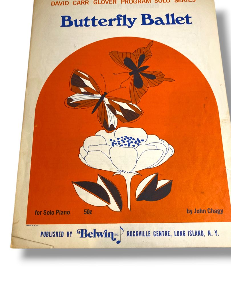1969 Butterfly Ballet Sheet Music John Chagy Carr Glover Program Solo Series