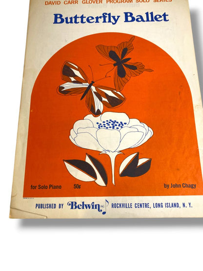 1969 Butterfly Ballet Sheet Music John Chagy Carr Glover Program Solo Series