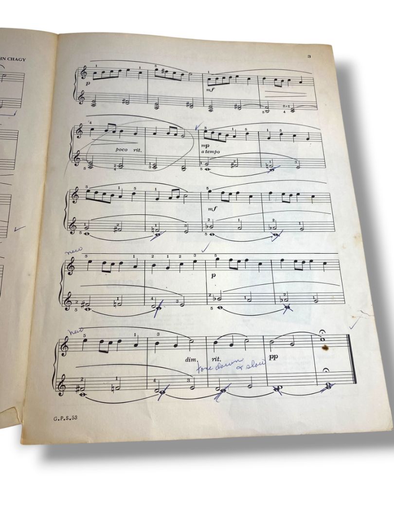 1969 Butterfly Ballet Sheet Music John Chagy Carr Glover Program Solo Series