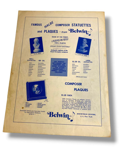 1969 Butterfly Ballet Sheet Music John Chagy Carr Glover Program Solo Series