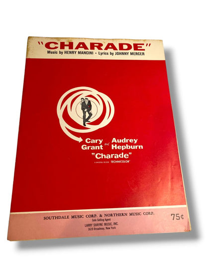 1963 Charade Henry Mancini Sheet Music Johnny Mercer Southdale Music Corp