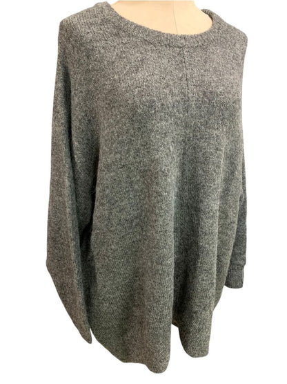 Size 3X Old Navy Womens New Fuzzy Charcoal Gray Sweater Soft Crewneck