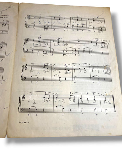 1957 Brahms' Lullaby Cradle Song Sheet Music Johannes Brahms Wesley Schaum Belwin