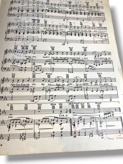 1955 Misty Vocal Edition Sheet Music Johnny Burke Erroll Garner Vernon Music