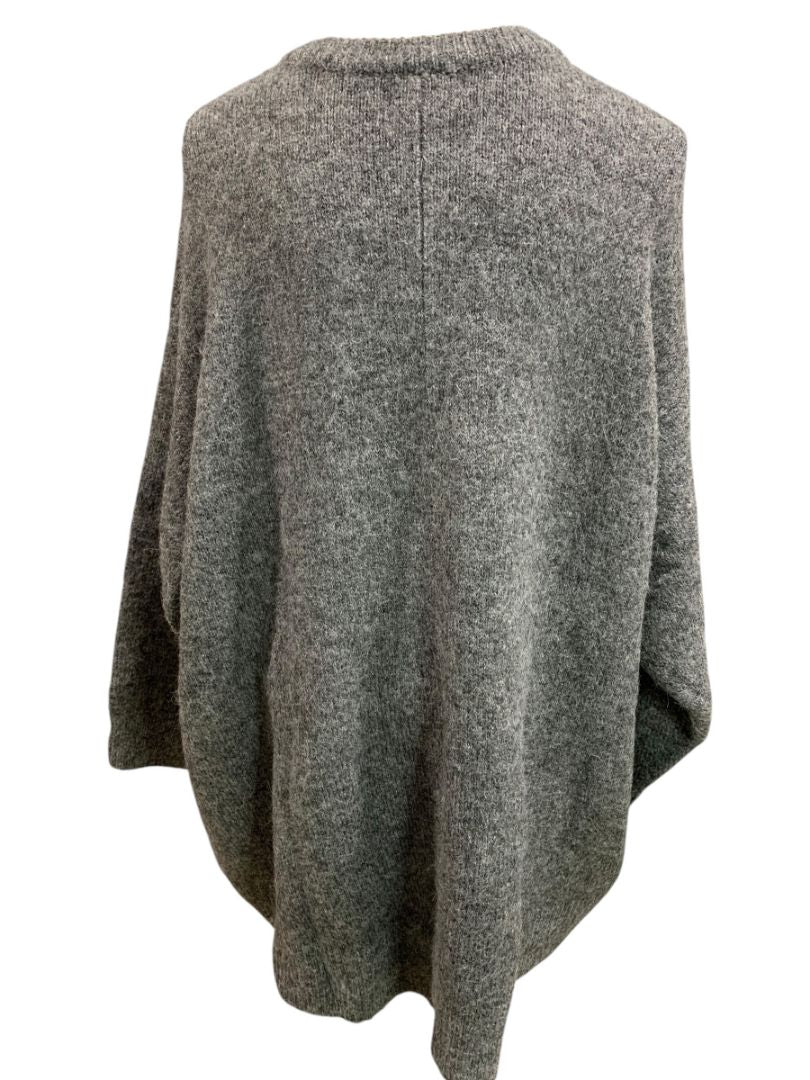 Size 4X Old Navy Womens New Fuzzy Charcoal Gray Sweater Soft Crewneck