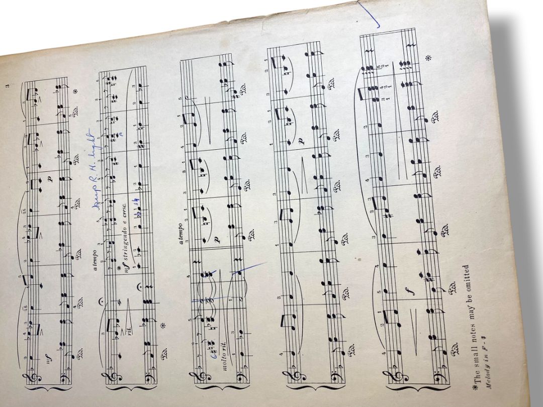 1928 Melody in F Rubenstein Sheet Music Volkwein Bros Inc