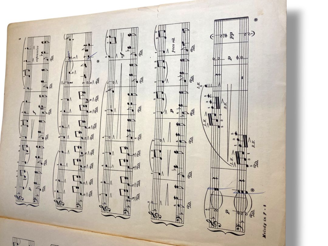 1928 Melody in F Rubenstein Sheet Music Volkwein Bros Inc