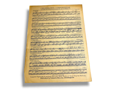 1928 Melody in F Rubenstein Sheet Music Volkwein Bros Inc