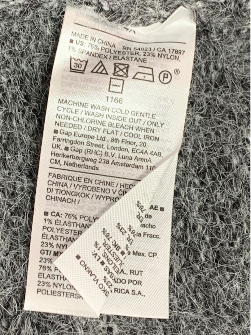 Size 4X Old Navy Womens New Fuzzy Charcoal Gray Sweater Soft Crewneck