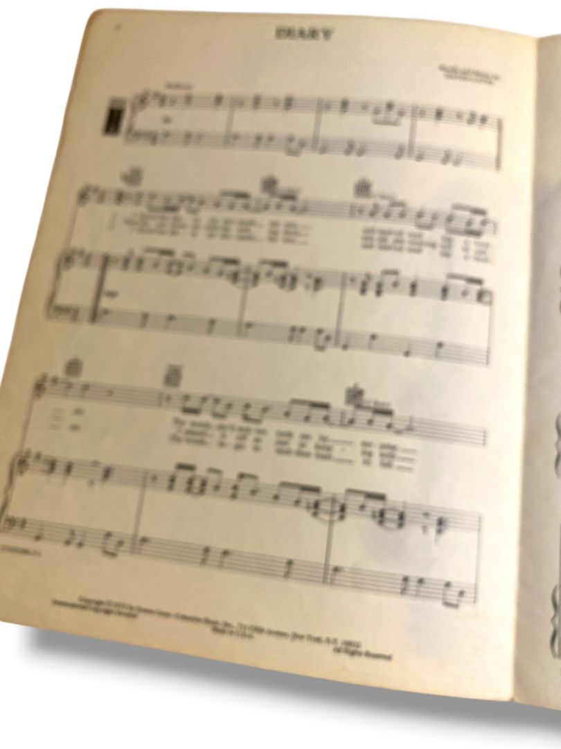 1972 Diary Sheet Music David Gates Bread Screen Gems-Columbia Music