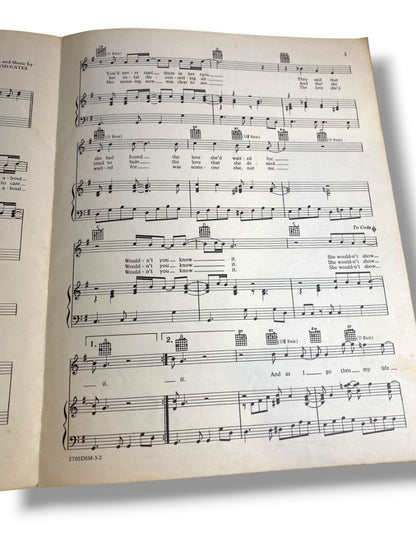 1972 Diary Sheet Music David Gates Bread Screen Gems-Columbia Music