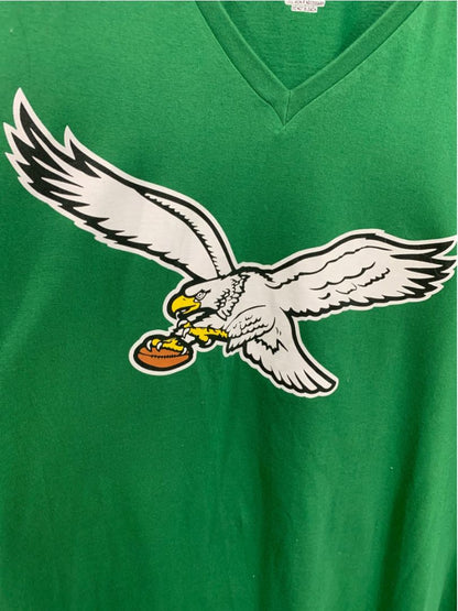 Size 4X Fanatics Womens V-Neck Tshirt Philadelphia Eagles Green