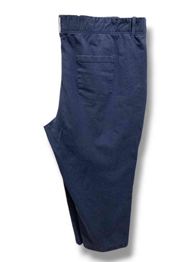 2XP Any Body Petite Womens Plus Size Navy Blue Pull On Pants Pockets Crop