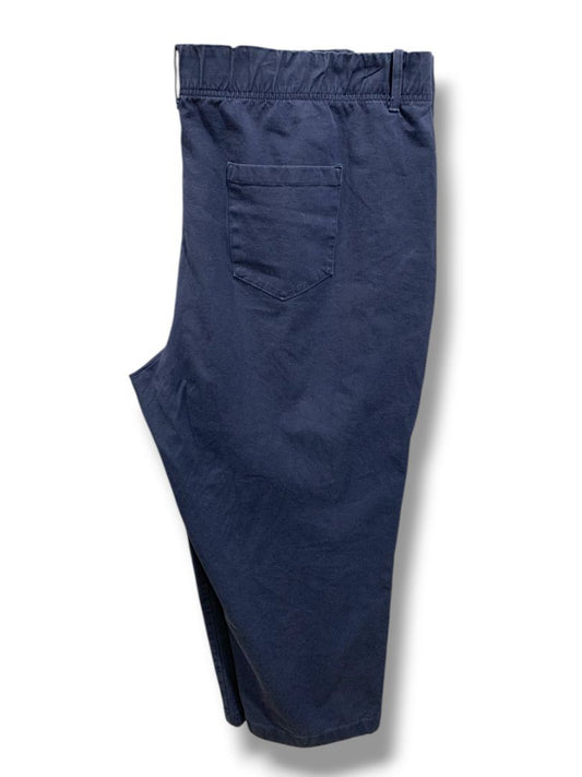 2XP Any Body Petite Womens Plus Size Navy Blue Pull On Pants Pockets Crop