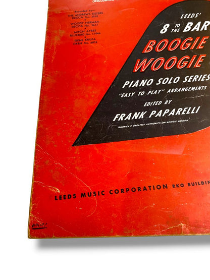 1943 Boogie Woogie Bugle Boy Sheet Music Piano Music Solo Don Raye Hughie Prince