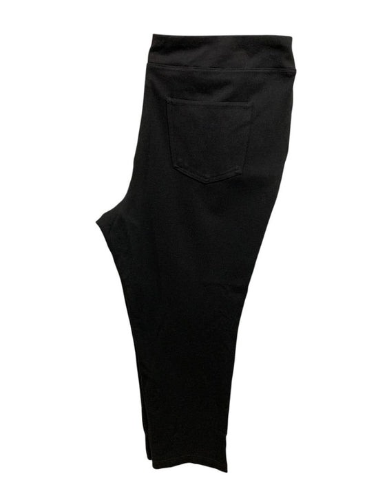 Size 20WP Belle by Kim Gravel Womens Black Pull On Ponte Knit Pants Petite