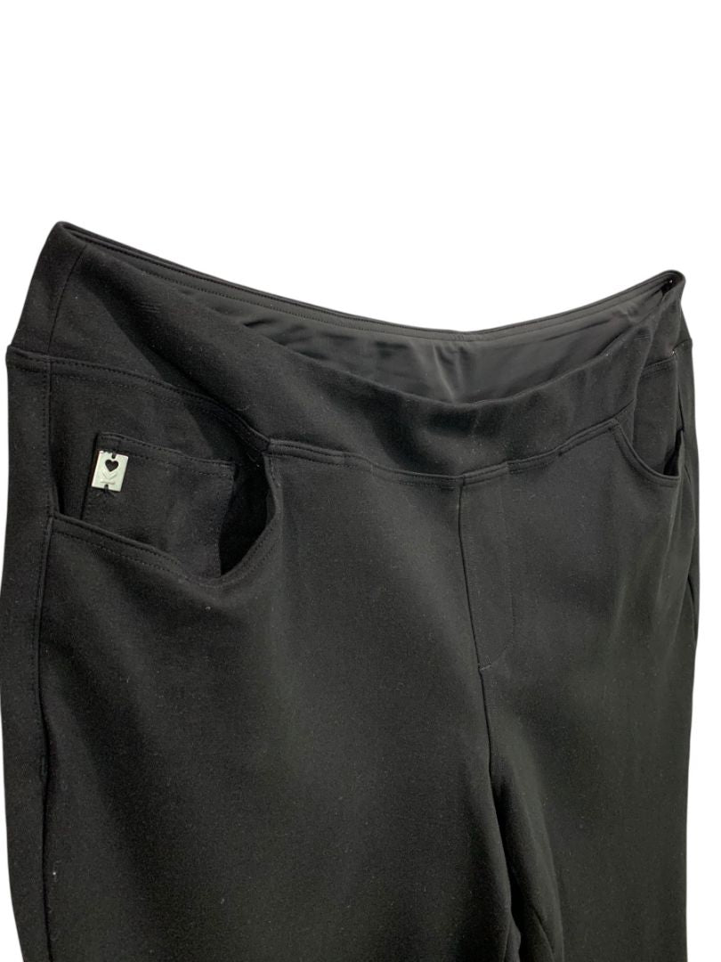 Size 20WP Belle by Kim Gravel Womens Black Pull On Ponte Knit Pants Petite
