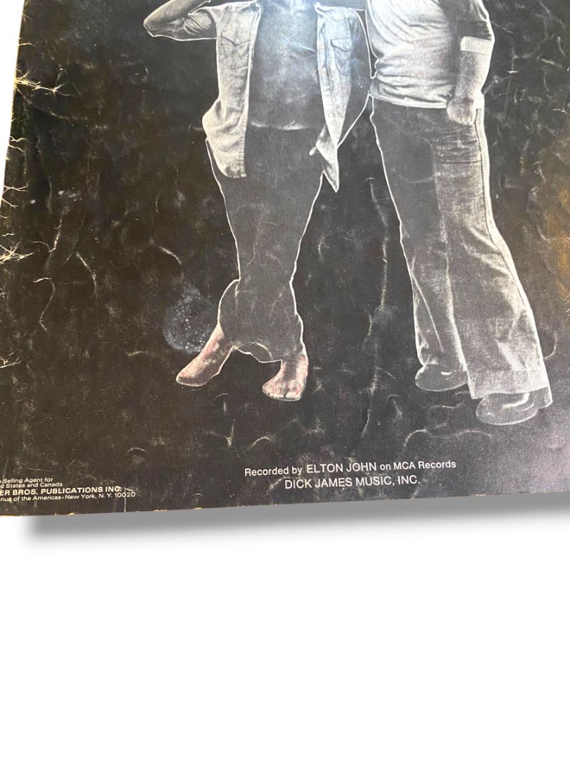 1972 Crocodile Rock Sheet Music Elton John Bernie Taupin Warner Bros