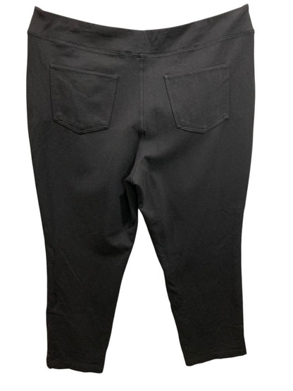 Size 20WP Belle by Kim Gravel Womens Black Pull On Ponte Knit Pants Petite