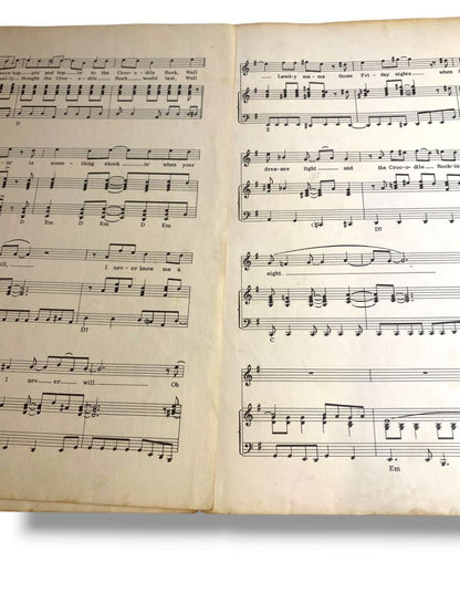 1972 Crocodile Rock Sheet Music Elton John Bernie Taupin Warner Bros