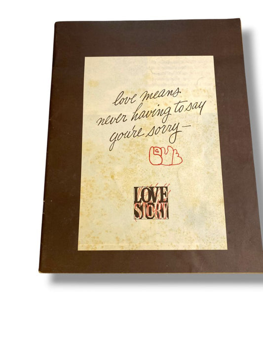 1971 Love Story Sheet Music Souvenir Book Album Paperback