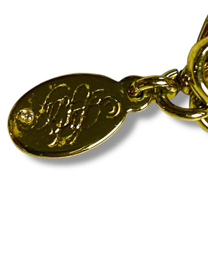 Goldtone Charm Necklace Catholic Religious Medals 32" Lobster Clasp