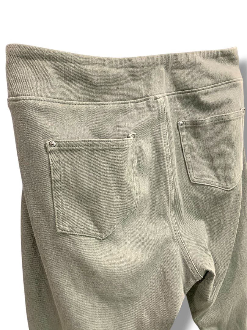 22WP Belle Kim Gravel Petite Womens Plus Size Olive Green Joggers Pull On Pants