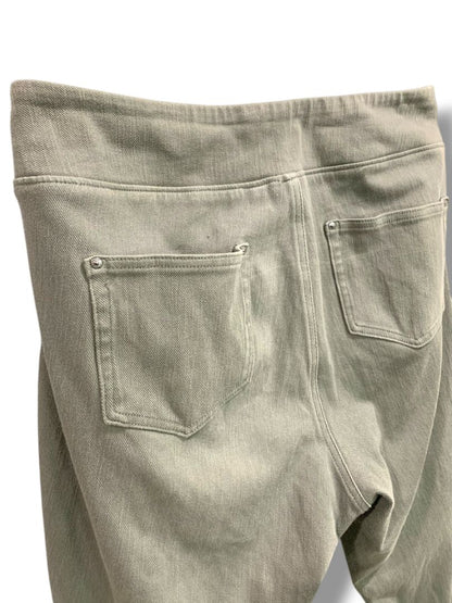 22WP Belle Kim Gravel Petite Womens Plus Size Olive Green Joggers Pull On Pants