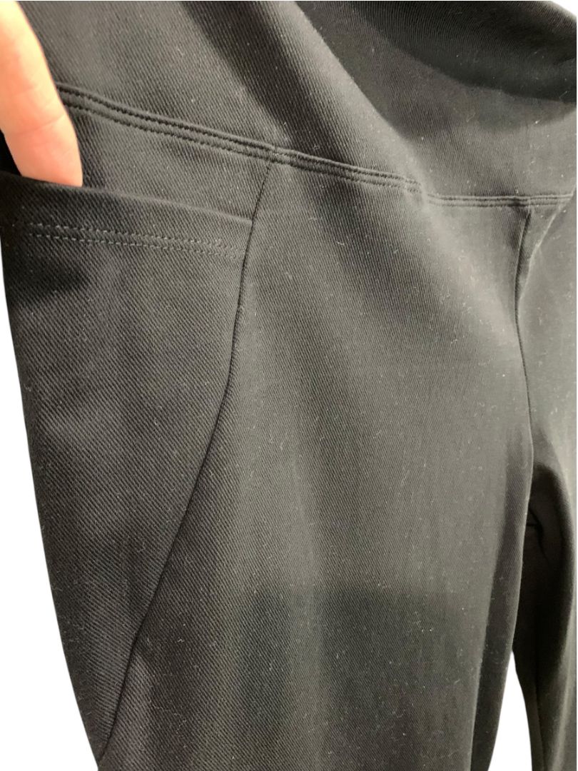 Size 2XP Women with Control Black Pull On Pants Pockets Straight Leg Petite