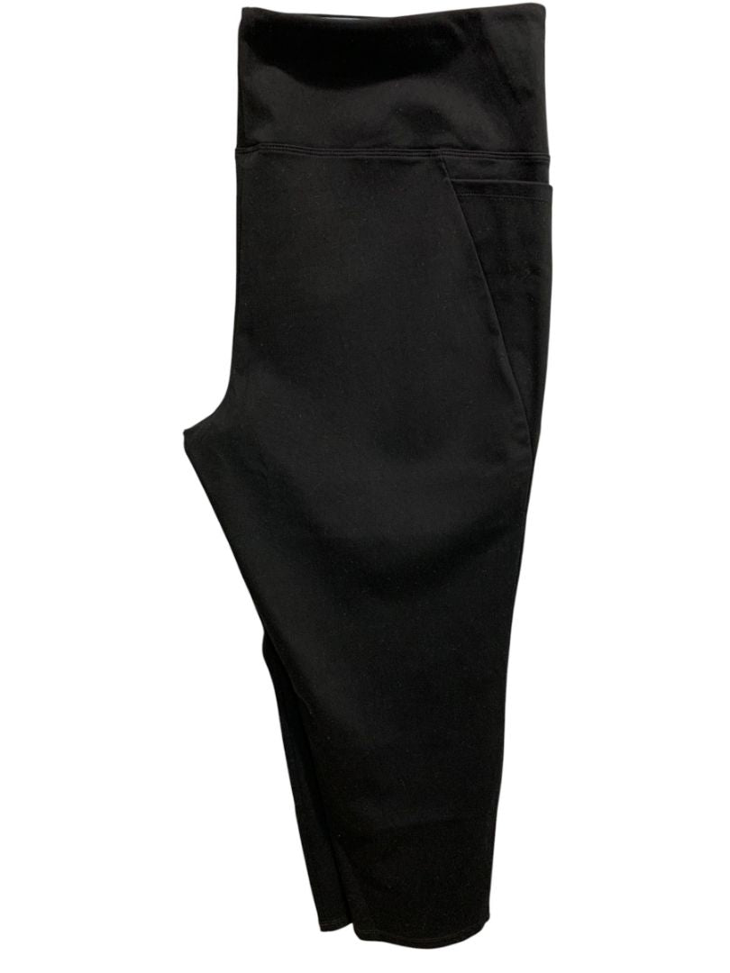 Size 2XP Women with Control Black Pull On Pants Pockets Straight Leg Petite