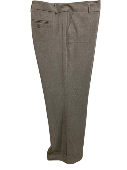 Size 18 New York & Co Womens Gray Dress Pants Cuffed Trousers