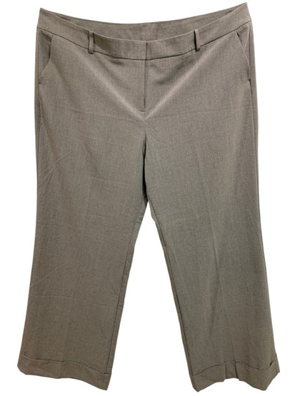 Size 18 New York & Co Womens Gray Dress Pants Cuffed Trousers