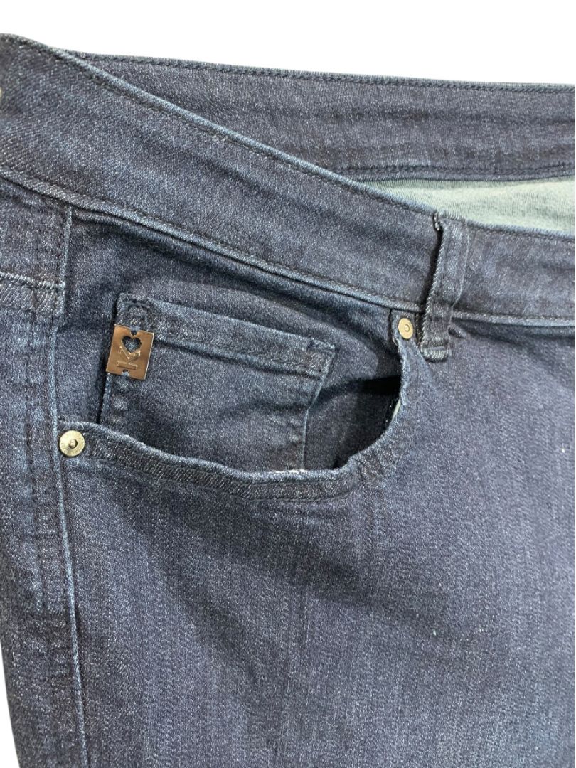 Size 20WP Belle by Kim Gravel Pull On Jeans Stretch Denim Raw Hem Womens Petite
