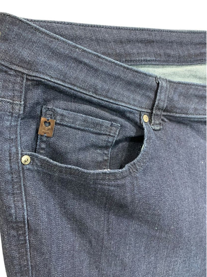 Size 20WP Belle by Kim Gravel Pull On Jeans Stretch Denim Raw Hem Womens Petite