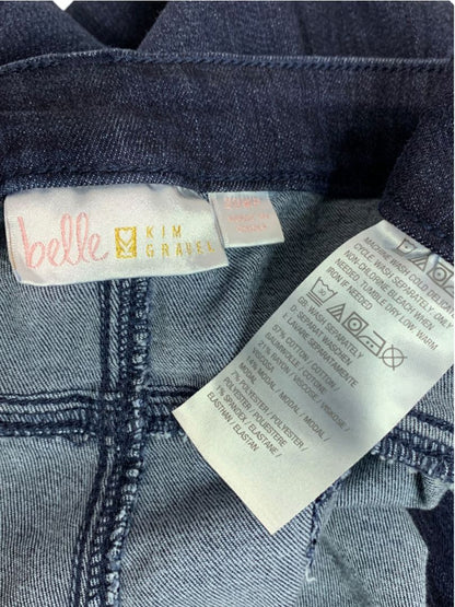 Size 20WP Belle by Kim Gravel Pull On Jeans Stretch Denim Raw Hem Womens Petite