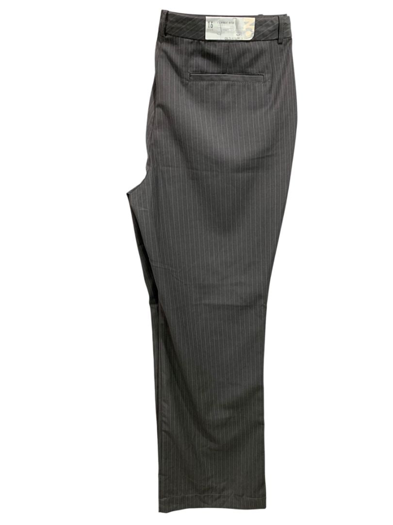 Size 16 Old Navy Womens Gray Pinstripe New Dress Pants Trousers Classic Rise