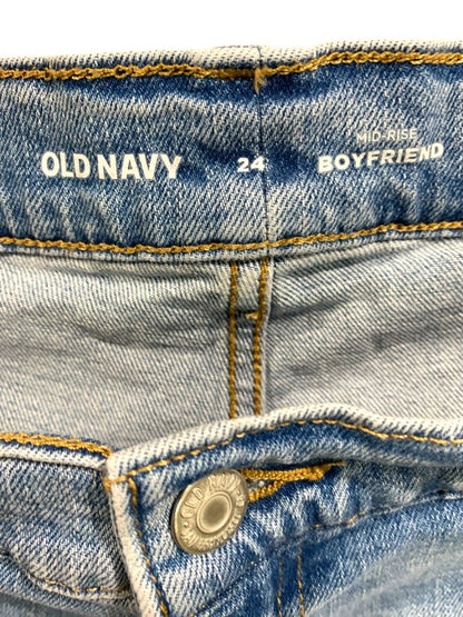 Size 24 Old Navy Plus Size Womens Distressed Jean Shorts Mid-Rise Boyfriend