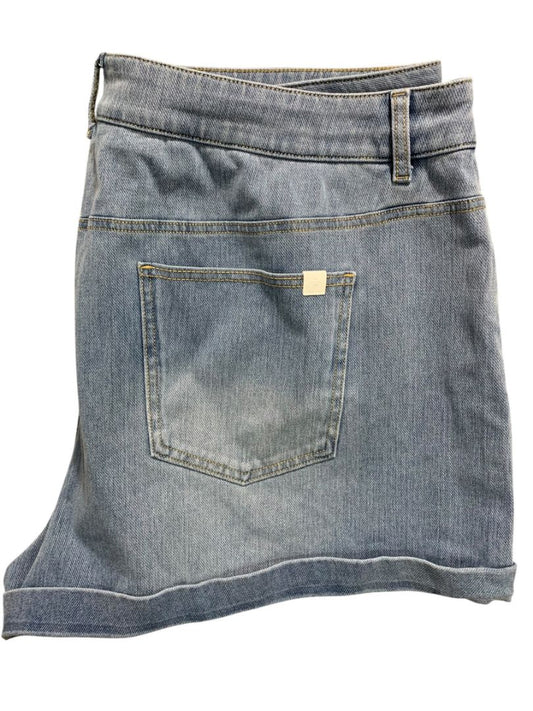 Size 1X Halara Womens Cuffed Jean Shorts Denim Soft 3" Inseam