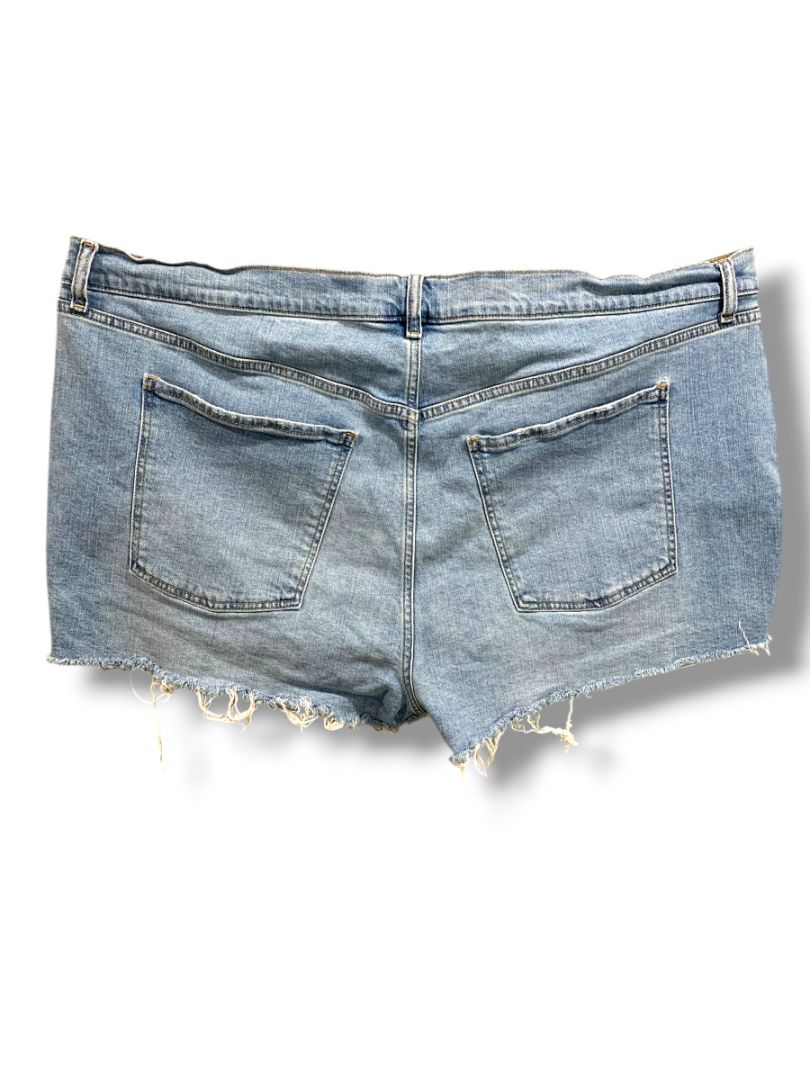 Size 24 Old Navy Plus Size Womens Distressed Jean Shorts Mid-Rise Boyfriend