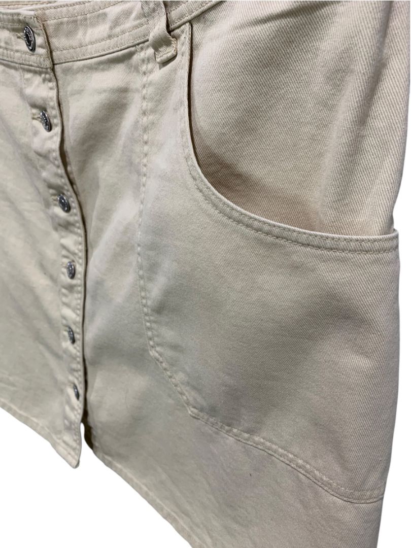 Size 22 Old Navy Tan Denim Jean Mini Skirt Button Up Pockets
