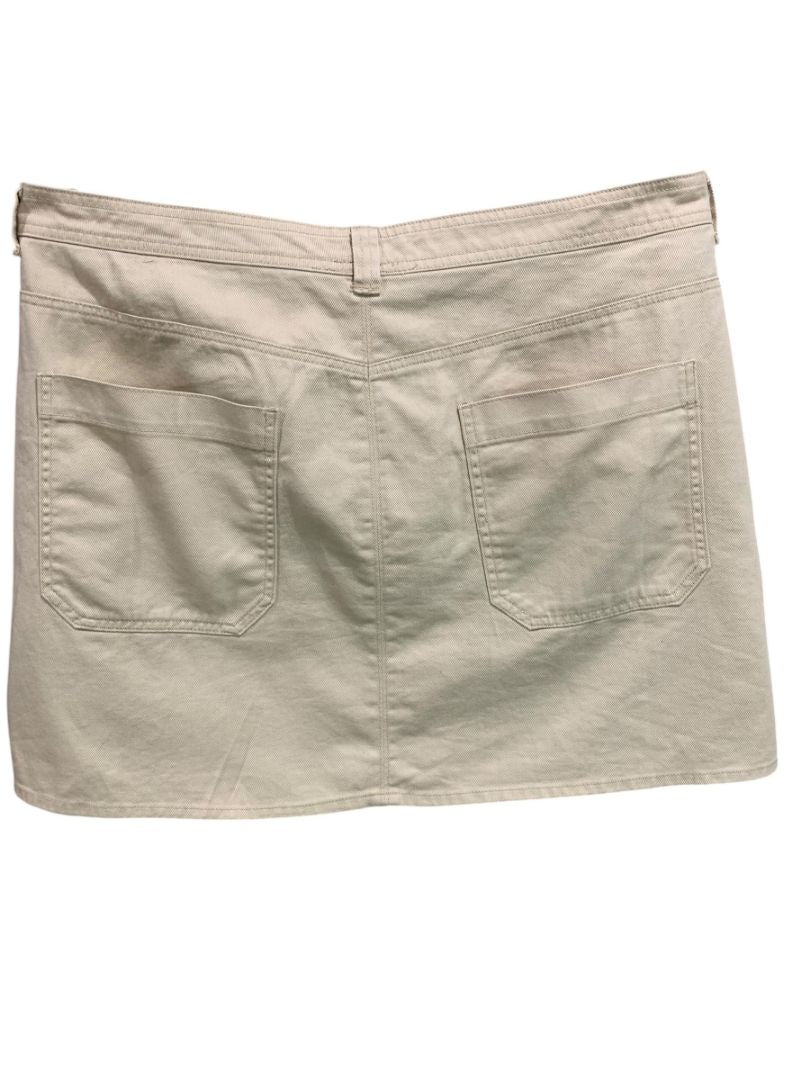 Size 22 Old Navy Tan Denim Jean Mini Skirt Button Up Pockets