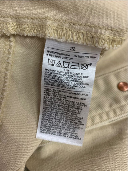 Size 22 Old Navy Tan Denim Jean Mini Skirt Button Up Pockets