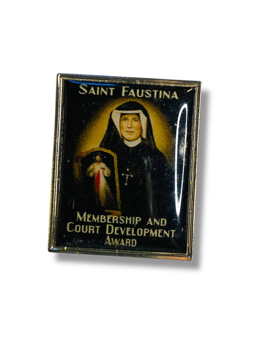 Saint Faustina Lapel Pin Membership and Court Development Award 1.25"