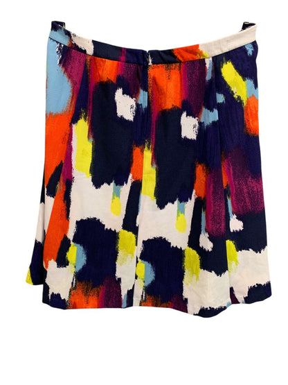 Size 22W Ava & Viv Flare Skirt Back Zip Multicolor Funky Abstract