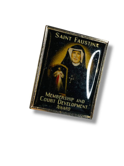 Saint Faustina Lapel Pin Membership and Court Development Award 1.25"
